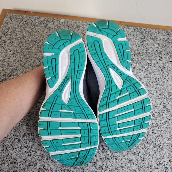 Saucony Womens Sapphire S15220-10 Road‎ Running Shoes Sz 8 Gray Turqouise Hiking - Picture 10 of 12